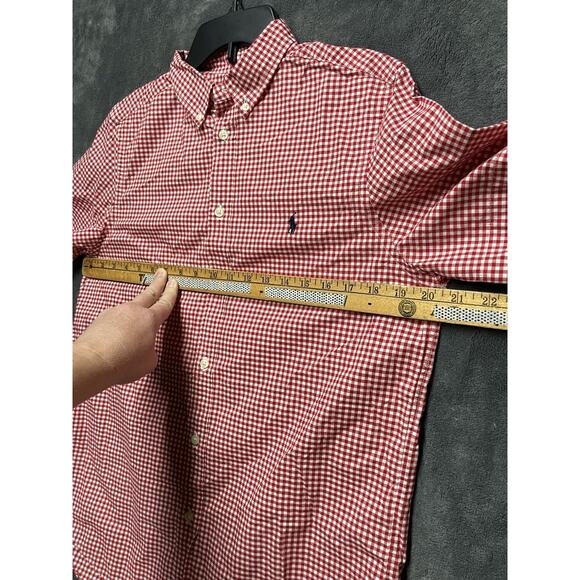 Polo Ralph Lauren Shirt Youth Boys XL 18/20 Red Plaid Button Holiday Christmas - Picture 3 of 9